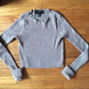 Beige cropped sweater